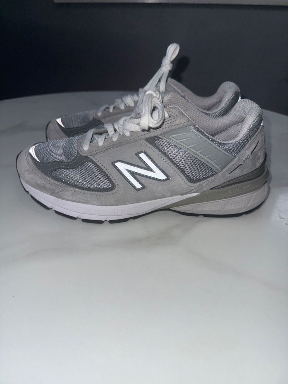 New Balance Gray & White Running Sneakers